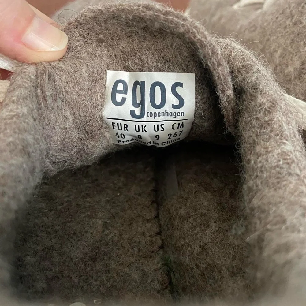 Egos Copenhagen Grey Wool Sneakers Shoes